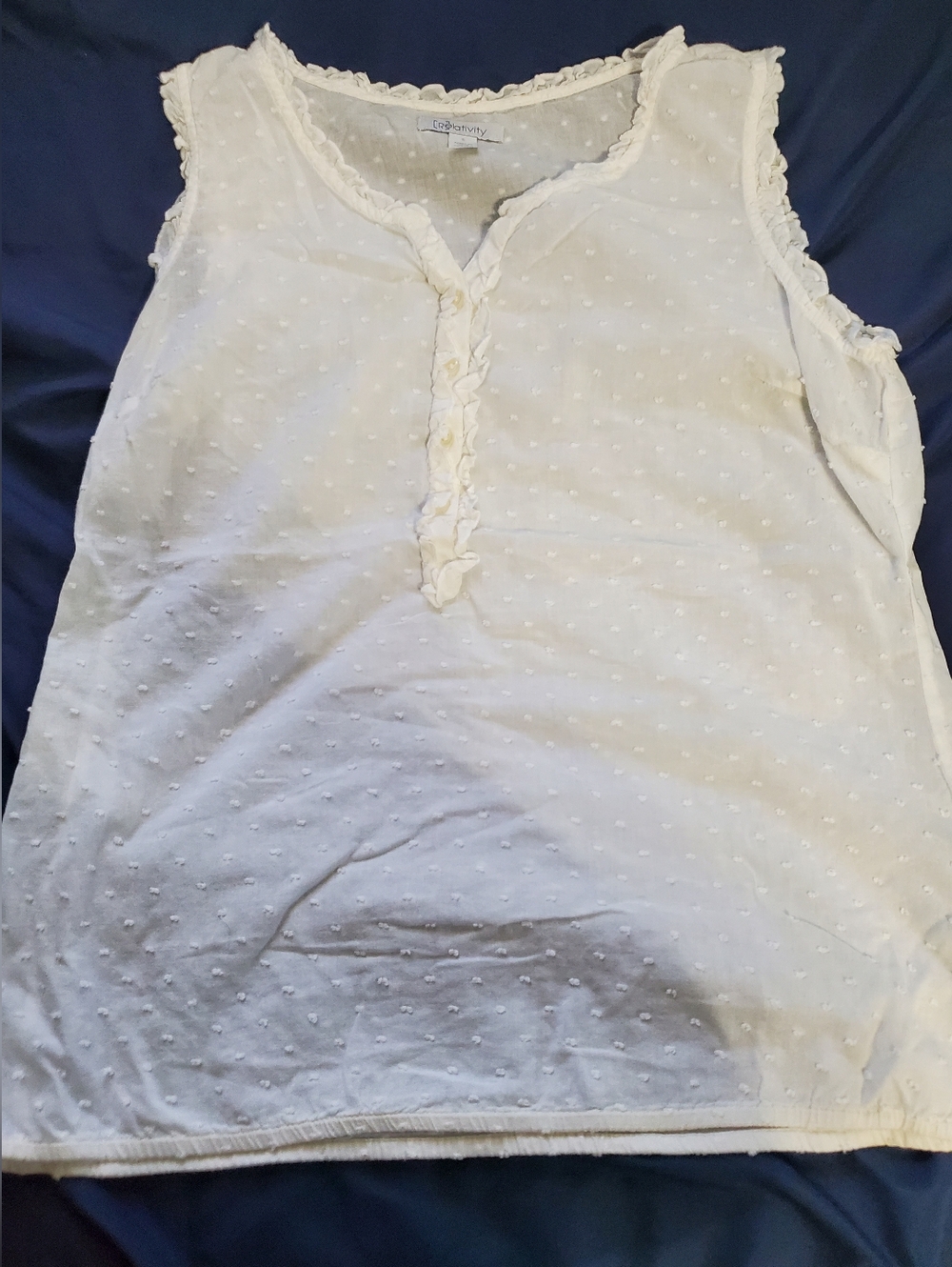 RELATIVITY Size Small White Boho Top